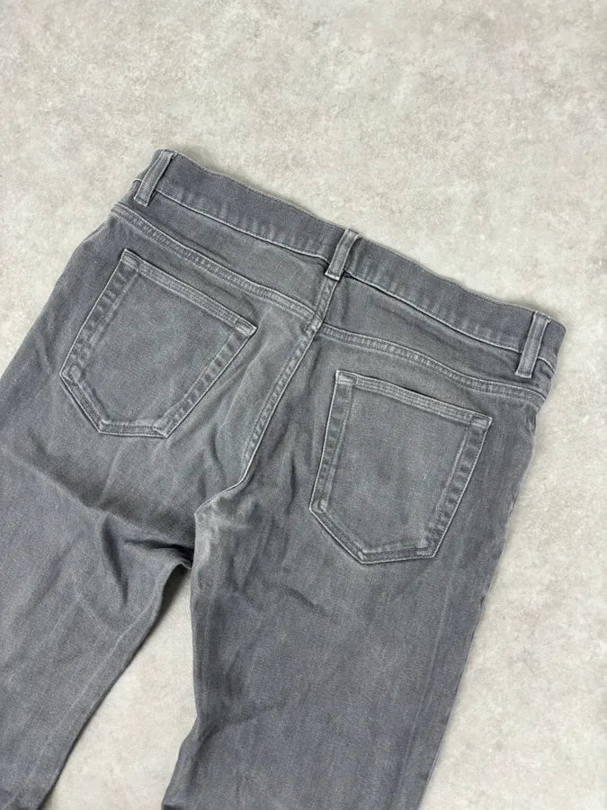 SS2015 Prada Dark Grey Washed Slim Denim Jeans RDsOZFl 6