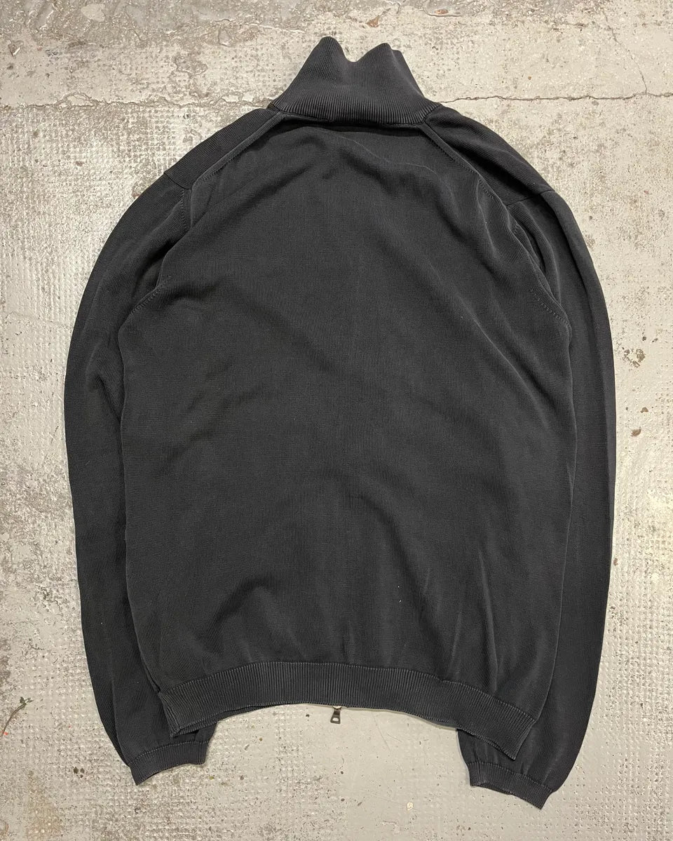 2000s Prada Dark Grey Faded Zip-up Sweater bKVaIiv 8