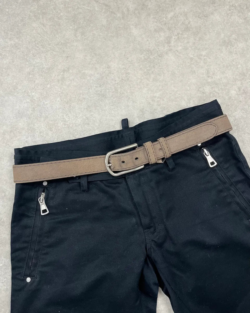 2000s Prada Grey Suede Leather Belt fMiEwMV 0