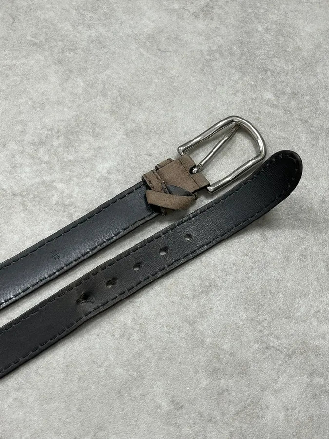 2000s Prada Grey Suede Leather Belt fMiEwMV 3