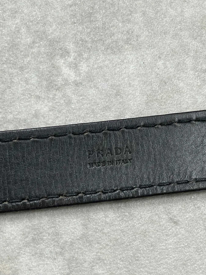 2000s Prada Grey Suede Leather Belt fMiEwMV 5