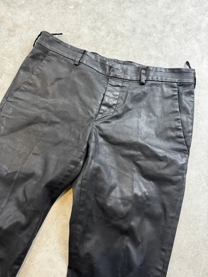 2000s Prada Black Waxed Pants ykRIIeV 5