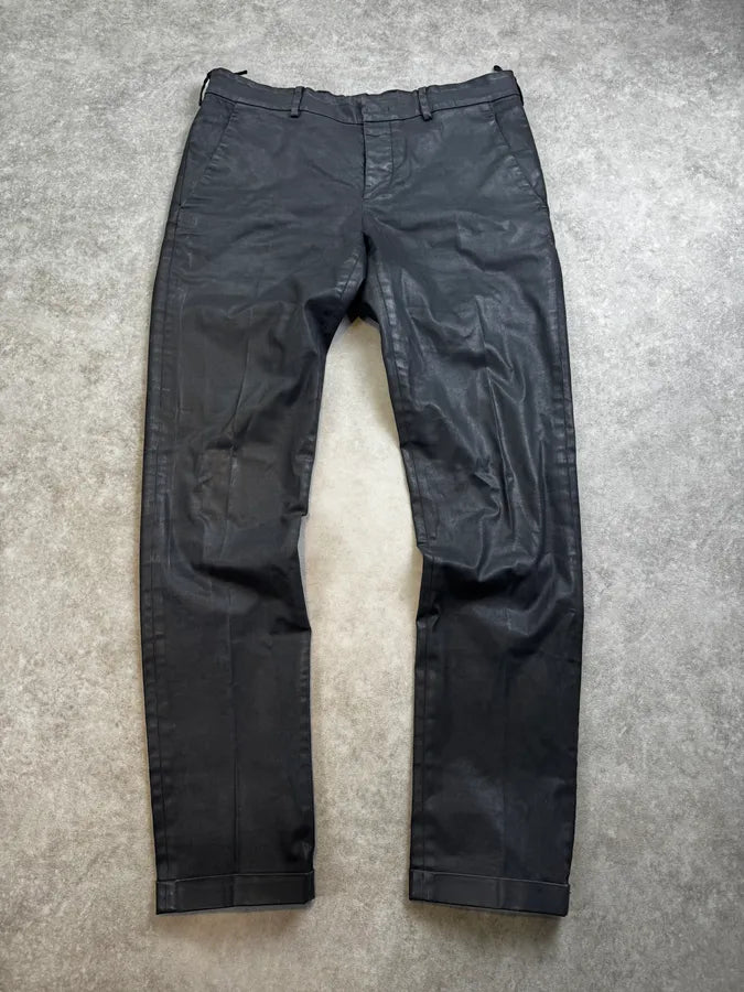 2000s Prada Black Waxed Pants ykRIIeV 0