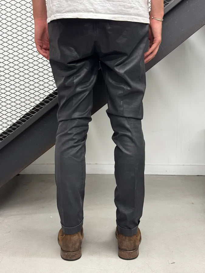 2000s Prada Black Waxed Pants ykRIIeV 4