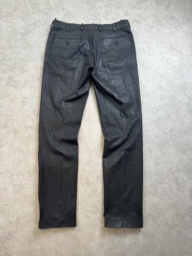2000s Prada Black Waxed Pants ykRIIeV 1