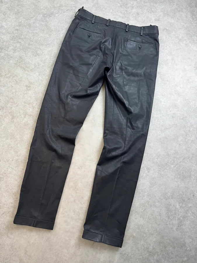 2000s Prada Black Waxed Pants ykRIIeV 9