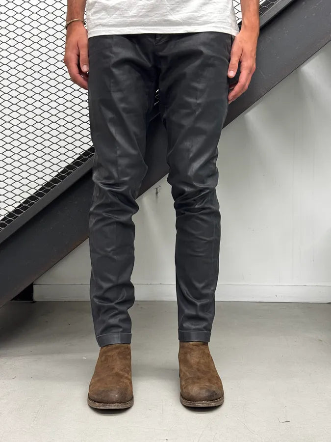 2000s Prada Black Waxed Pants ykRIIeV 2