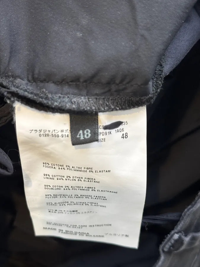 2000s Prada Black Waxed Pants ykRIIeV 10