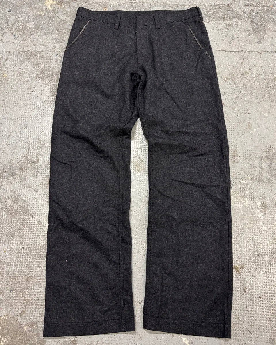 2000s Prada Dark Grey Wool Pants giLCGHo 0