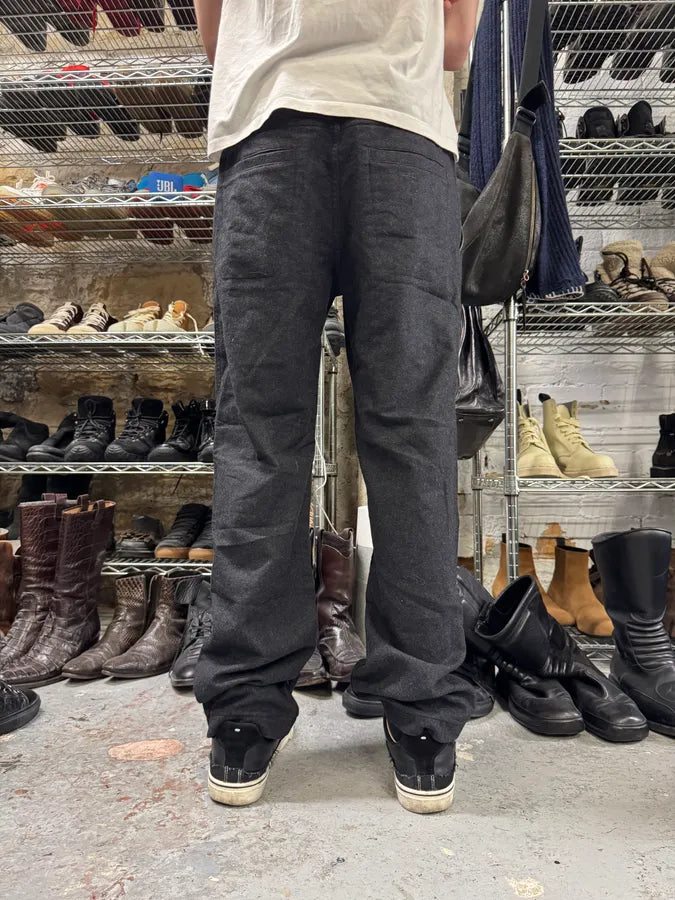 2000s Prada Dark Grey Wool Pants giLCGHo 5