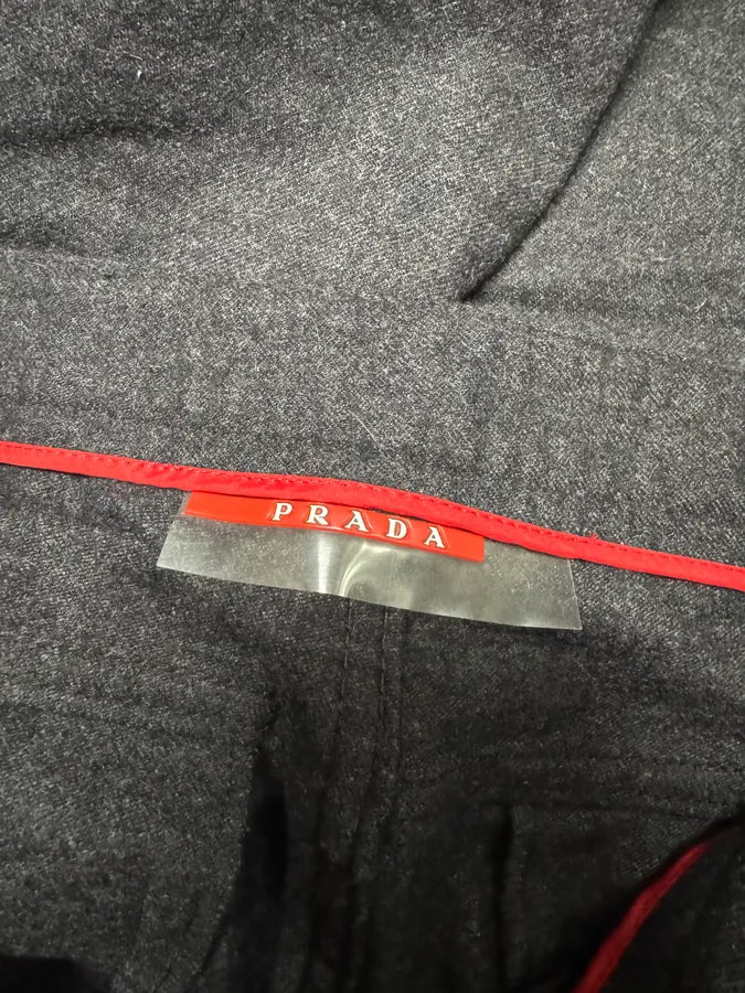 2000s Prada Dark Grey Wool Pants giLCGHo 7