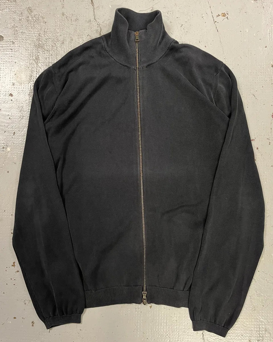 2000s Prada Dark Grey Zip-Up Sweater zObyoXv 0