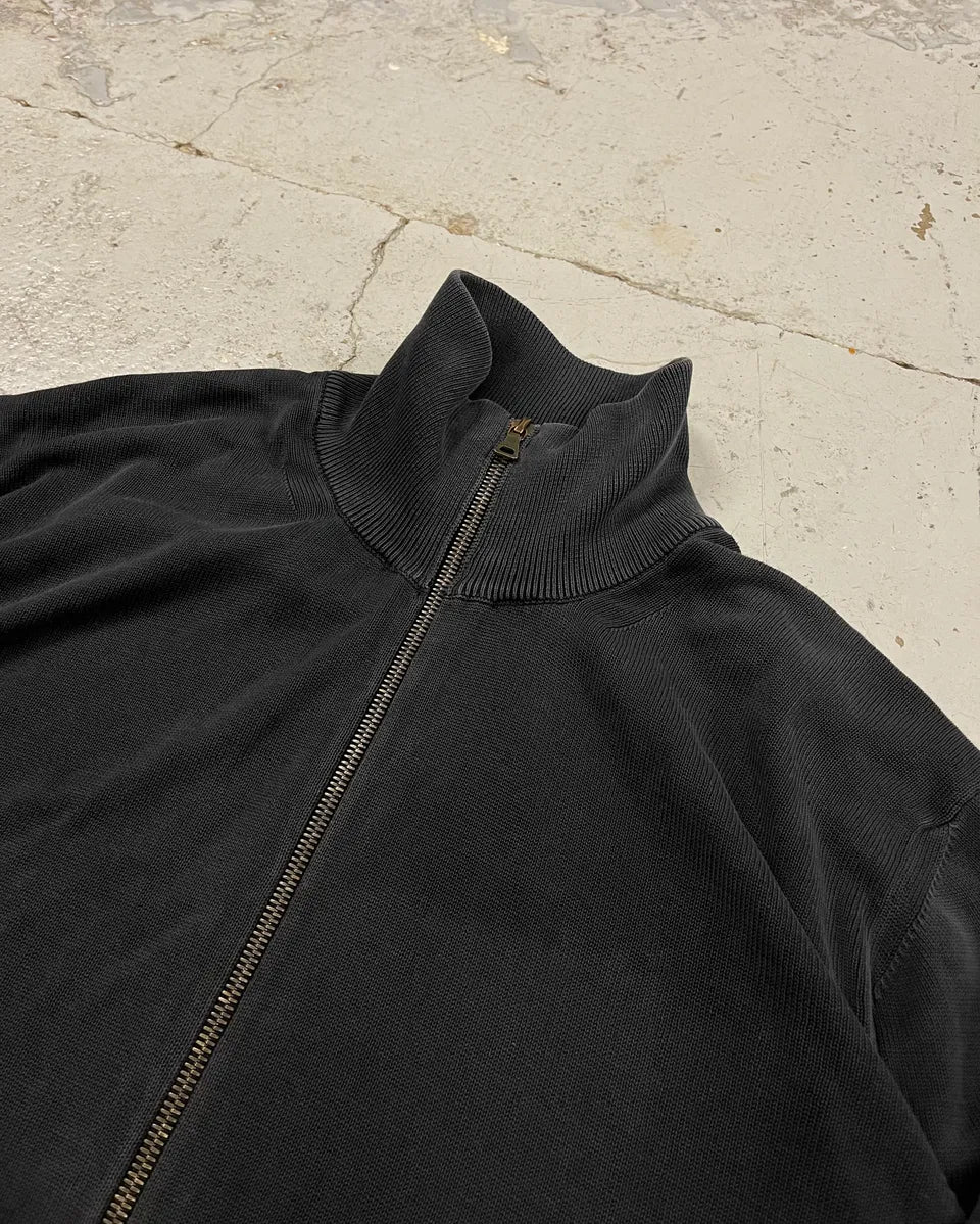 2000s Prada Dark Grey Zip-Up Sweater zObyoXv 4