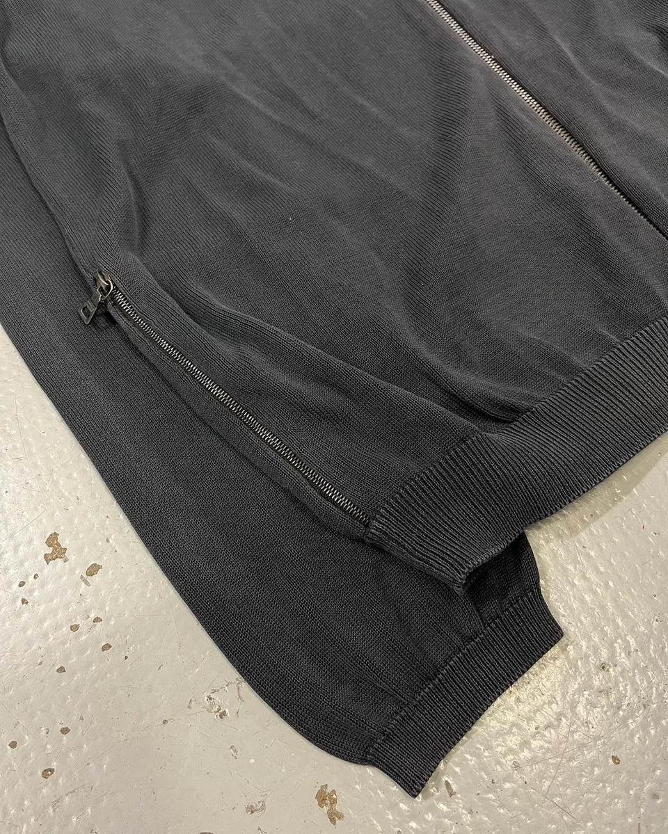 2000s Prada Dark Grey Zip-Up Sweater zObyoXv 6
