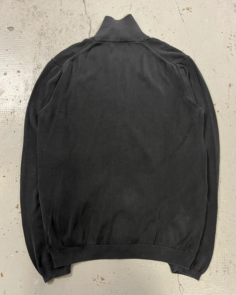 2000s Prada Dark Grey Zip-Up Sweater zObyoXv 7