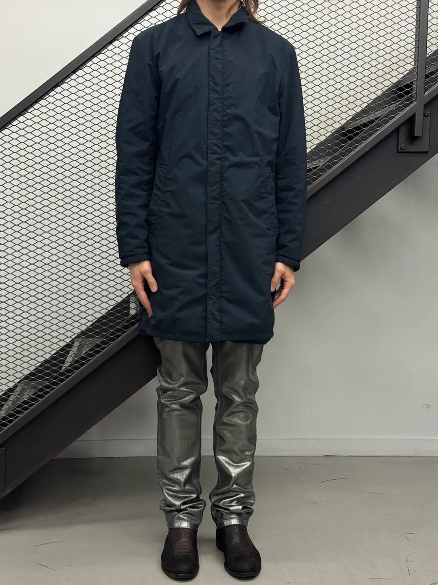 2000s Prada Dark Navy Reversible Long Coat vijqtLu 11