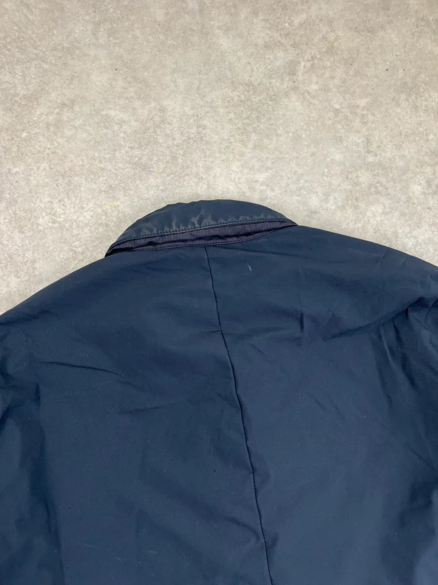 2000s Prada Dark Navy Reversible Long Coat vijqtLu 5