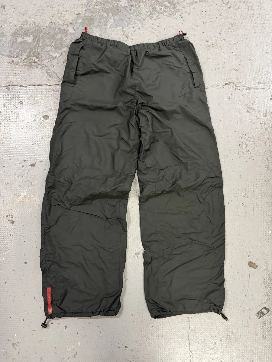 2000s Prada Dark Nylon Linea Rossa Cozy Pants vStwypL 0