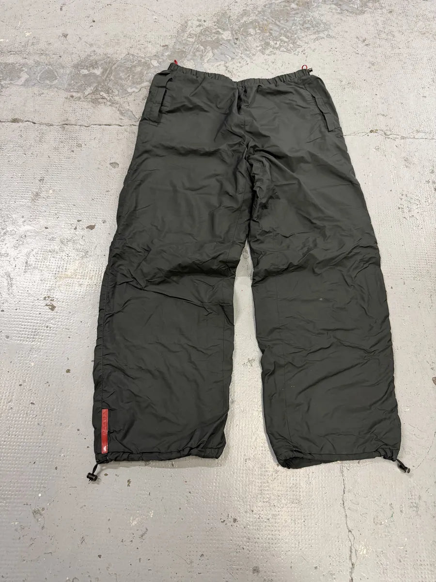 2000s Prada Dark Nylon Linea Rossa Cozy Pants vStwypL 3