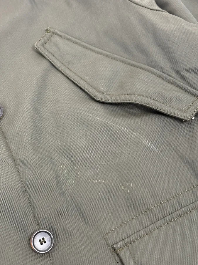 2000s Prada Dark Olive Green Parka Long Jacket xgQmNUs 11