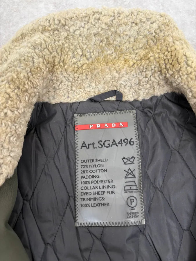 2000s Prada Dark Olive Green Parka Long Jacket xgQmNUs 5