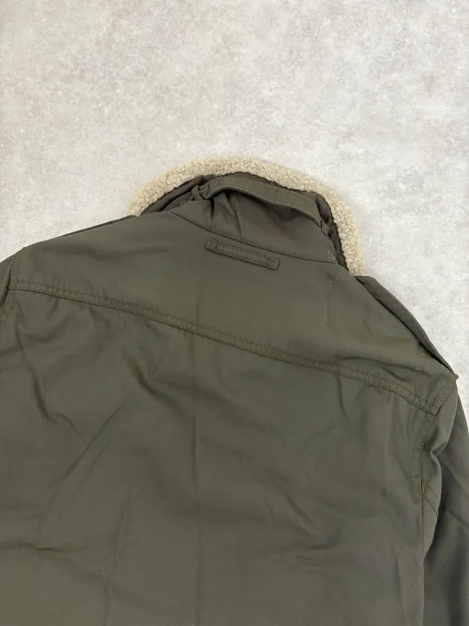 2000s Prada Dark Olive Green Parka Long Jacket xgQmNUs 7