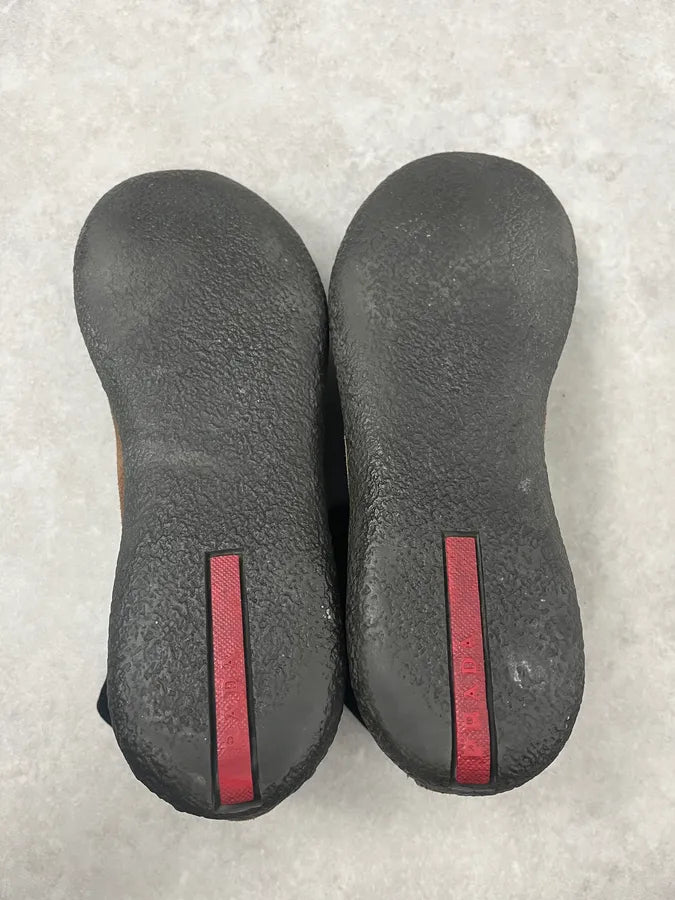 2000s Prada Distressed Brown Suede Leather Boots SgYGuBt 9