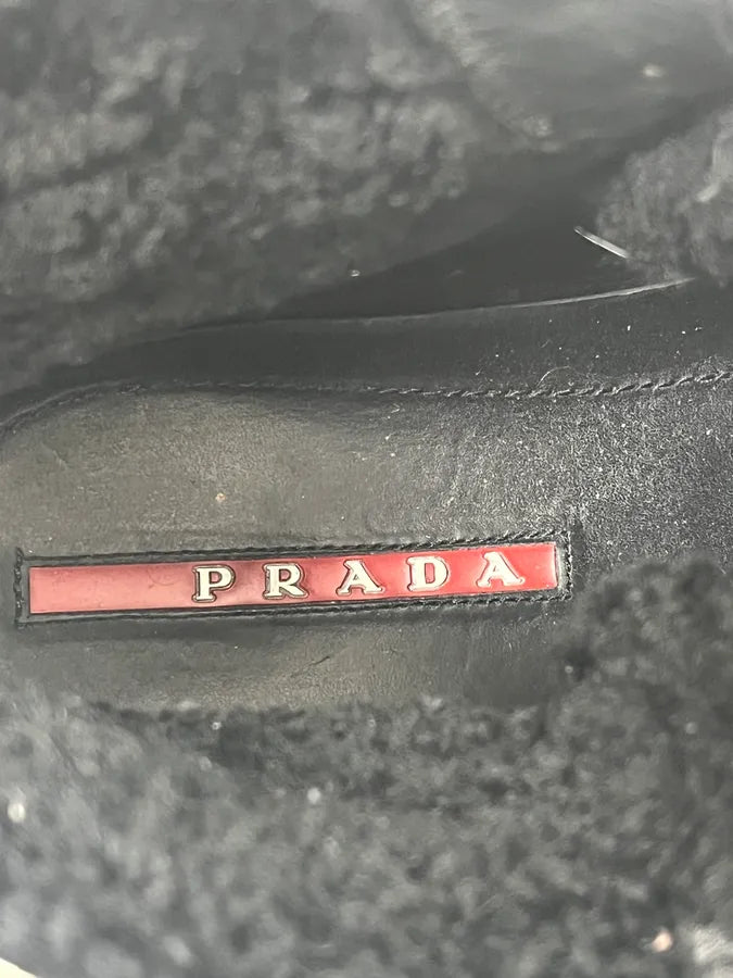 2000s Prada Distressed Brown Suede Leather Boots SgYGuBt 8