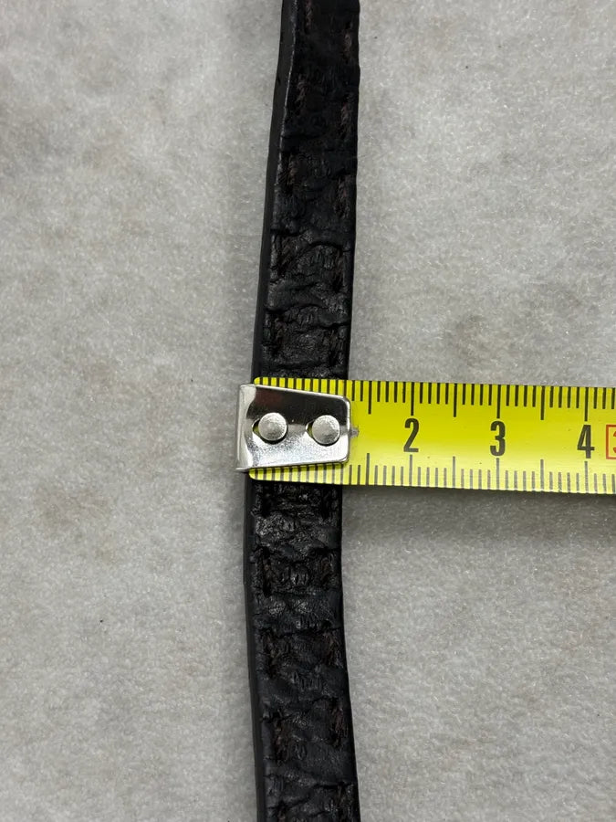 2000s Prada Double Wrap Dark Leather Bracelet pYqfPLP 8