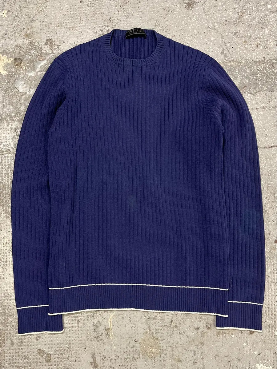 2000s Prada Electric Blue Classic Sweater (S) dnWDave 0