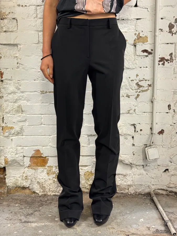 2000s Prada Elegant Black Tailored Pants EcKnZZZ 0