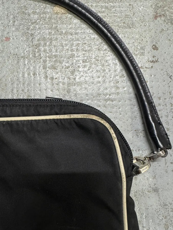 2000s Prada Embellished Flowers Black Handle Bag (OS) nyMlKSb 10