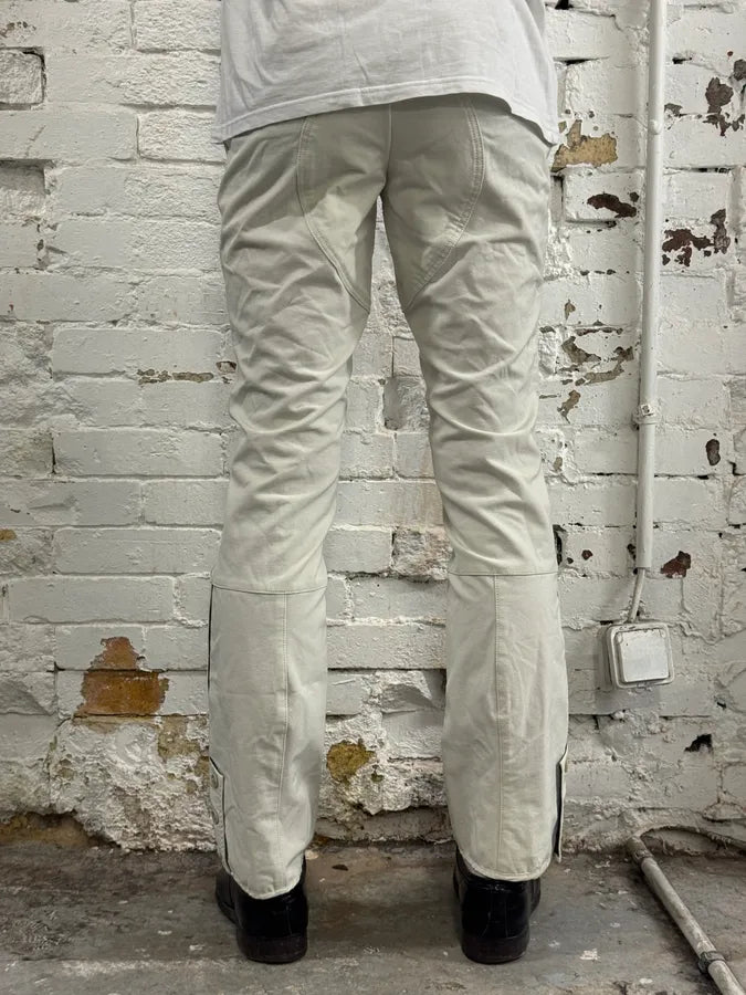 2000s Prada Equestrian Button-Leg White Pants OqlrBko 11
