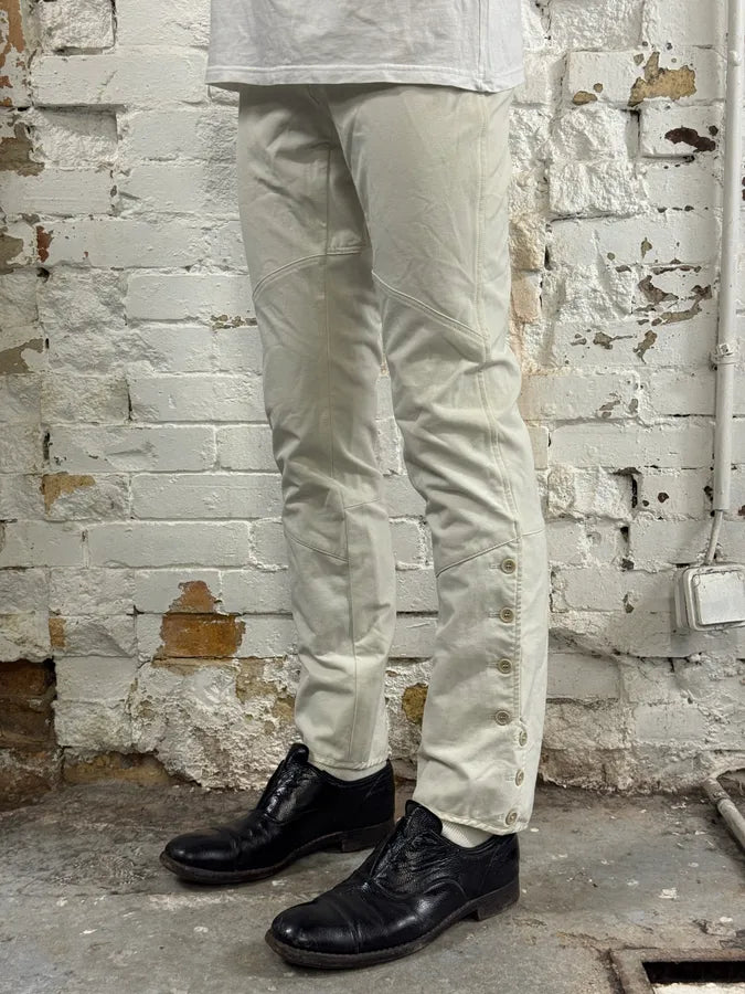 2000s Prada Equestrian Button-Leg White Pants OqlrBko 2