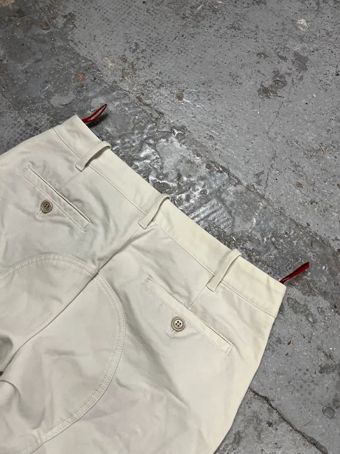 2000s Prada Equestrian Button-Leg White Pants OqlrBko 7