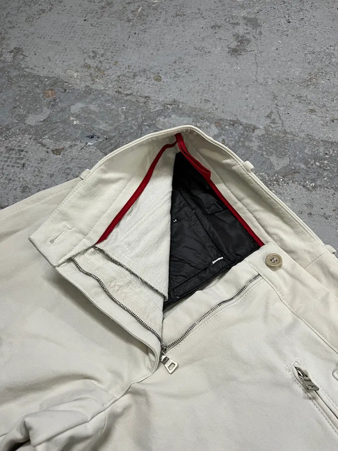 2000s Prada Equestrian Button-Leg White Pants OqlrBko 8