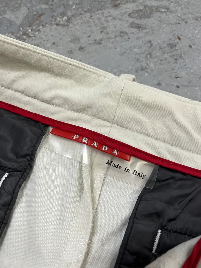 2000s Prada Equestrian Button-Leg White Pants OqlrBko 9