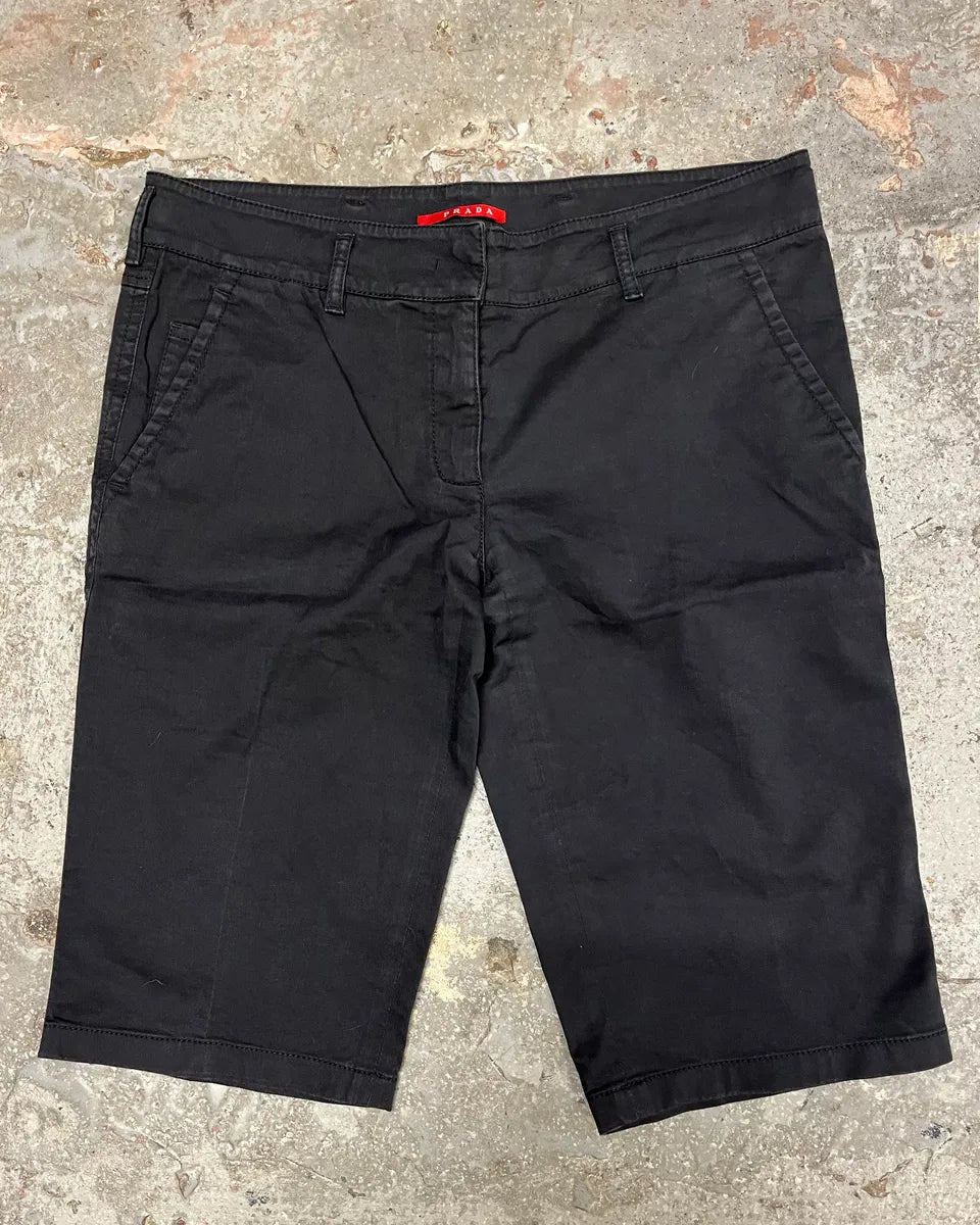 2000s Prada Faded Black Short (S/M) nhZuqzT 0