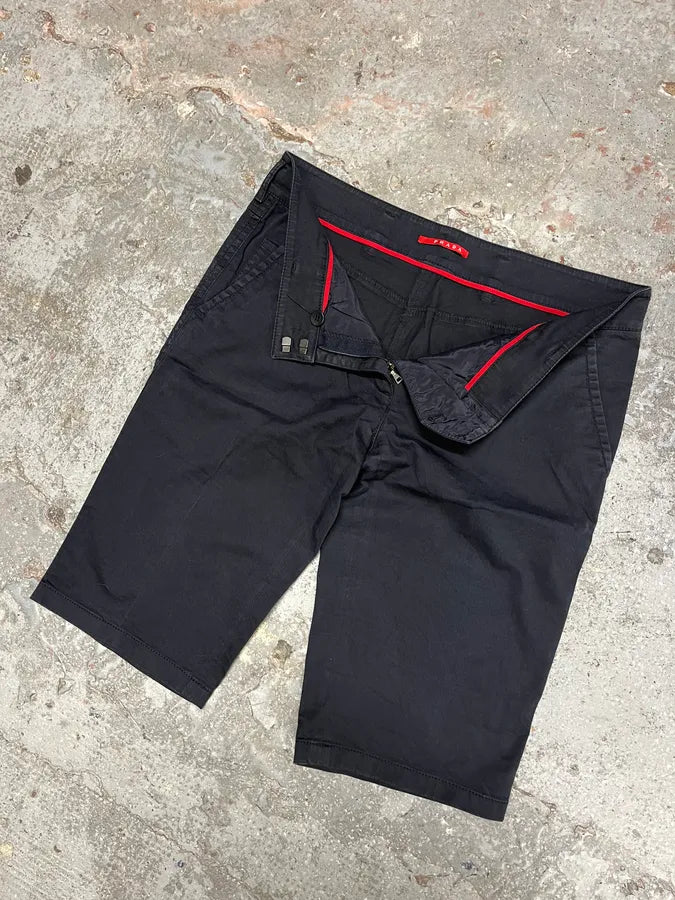 2000s Prada Faded Black Short (S/M) nhZuqzT 4