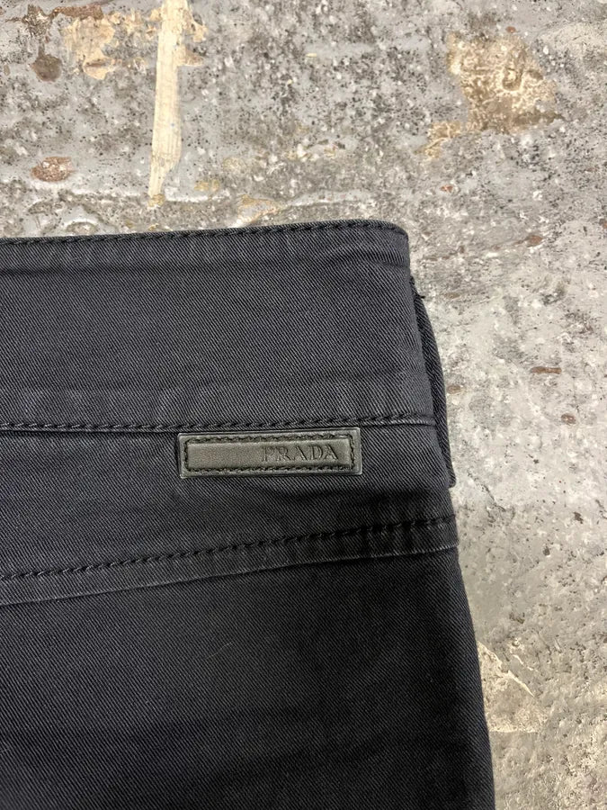 2000s Prada Faded Black Short (S/M) nhZuqzT 6