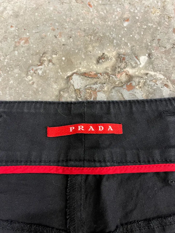 2000s Prada Faded Black Short (S/M) nhZuqzT 7