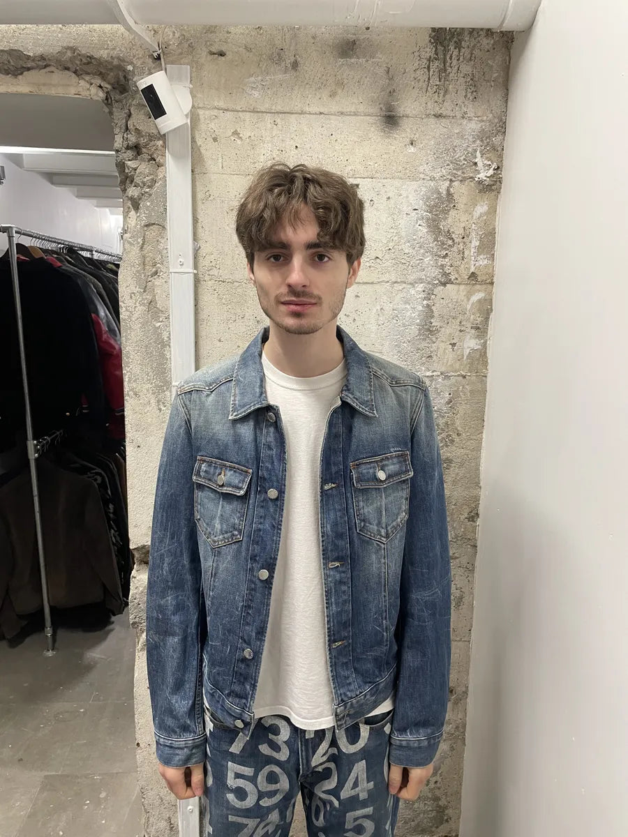 2000s Prada Faded Blue Denim Jacket (S/M) 1