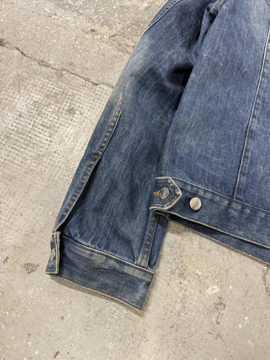 2000s Prada Faded Blue Denim Jacket (S/M) 10