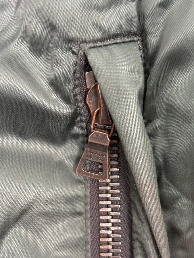 2000s Prada Forest Green Nylon Puffer Jacket CRhyddm 9