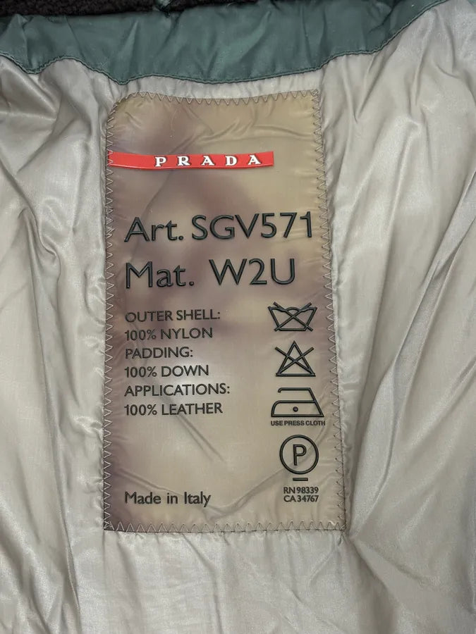 2000s Prada Forest Green Nylon Puffer Jacket CRhyddm 12