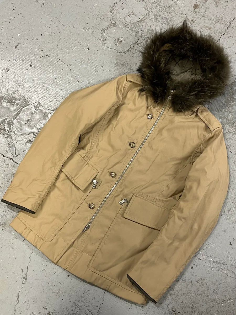2000s Prada Fur Hood Beige Jacket iWEkxuw 3