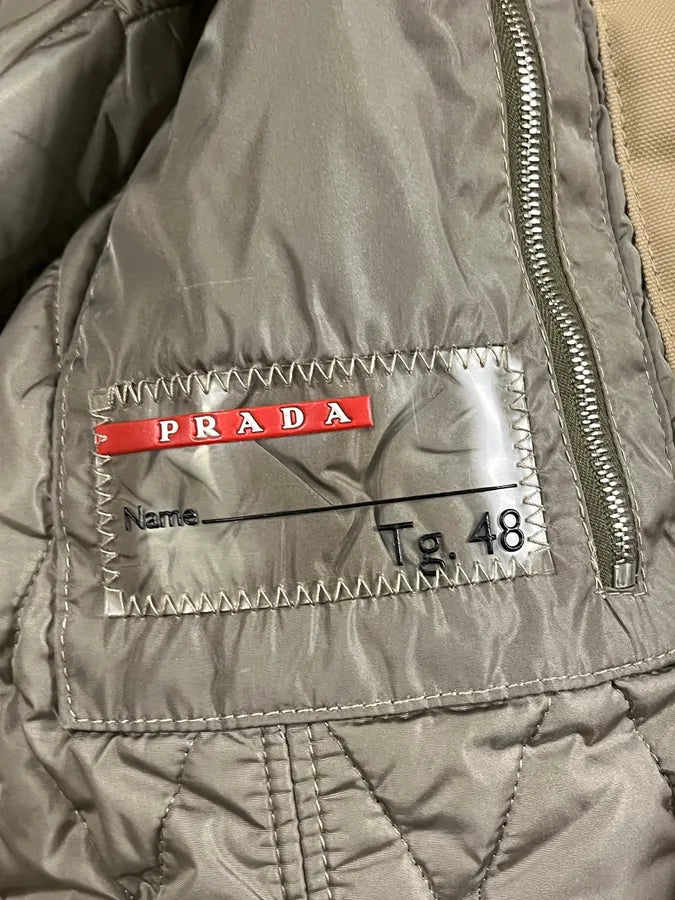 2000s Prada Fur Hood Beige Jacket iWEkxuw 9