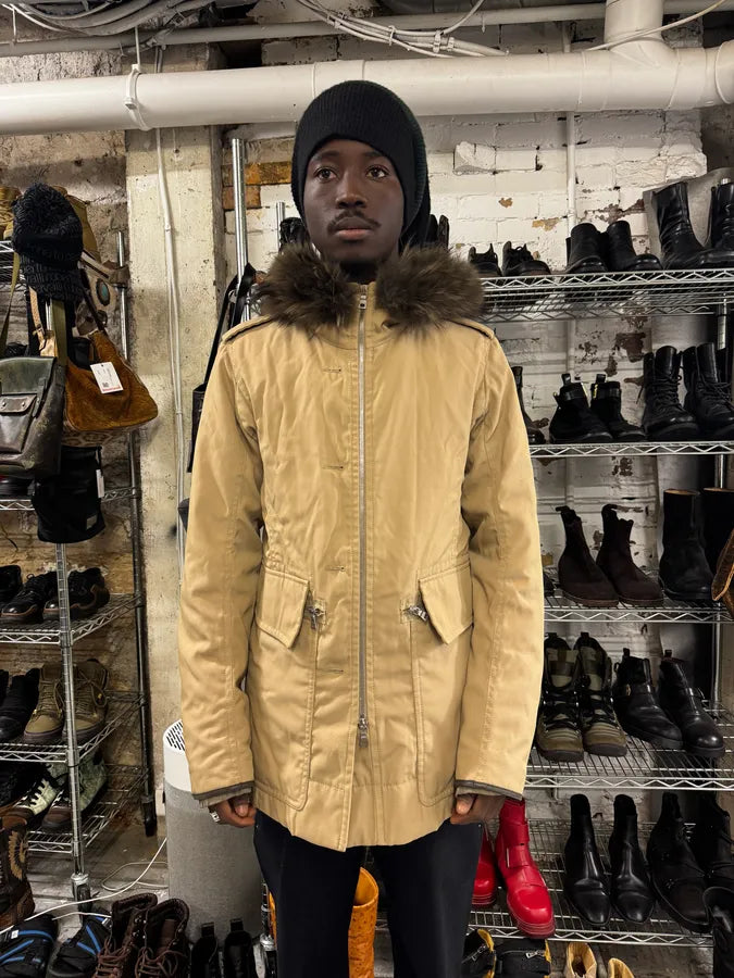 2000s Prada Fur Hood Beige Jacket iWEkxuw 1