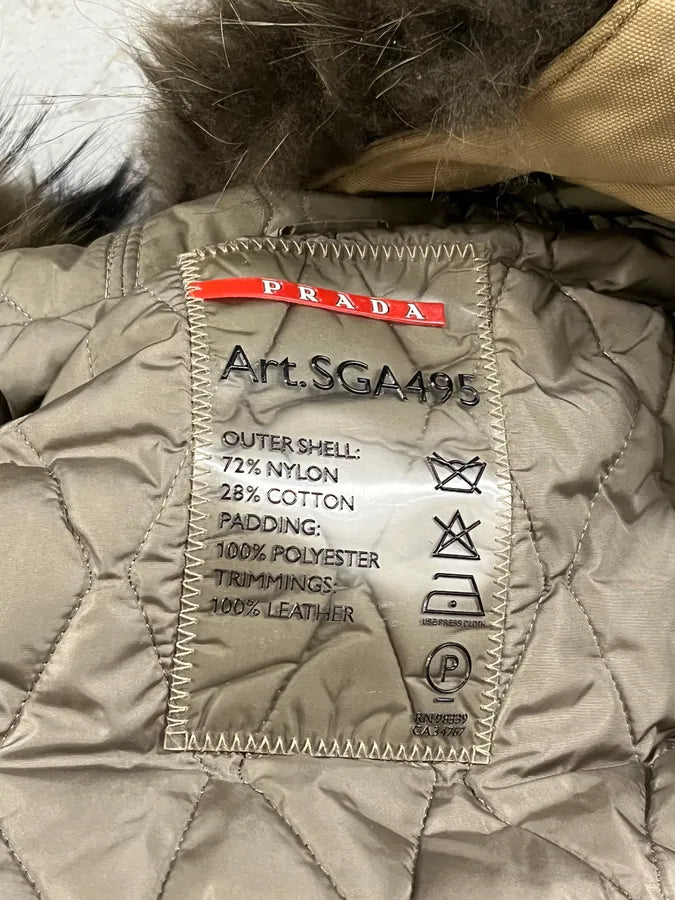 2000s Prada Fur Hood Beige Jacket iWEkxuw 10
