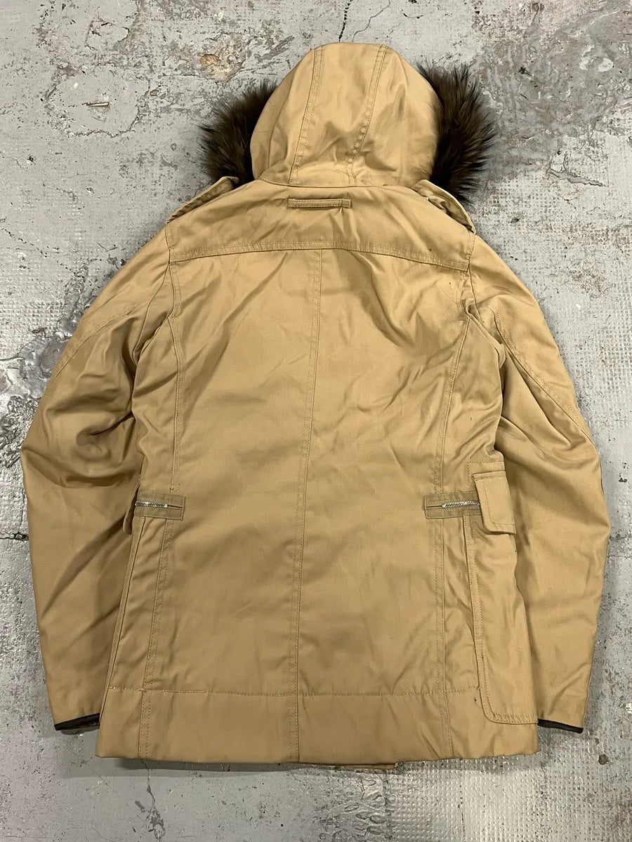 2000s Prada Fur Hood Beige Jacket iWEkxuw 5